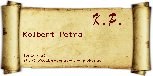 Kolbert Petra névjegykártya